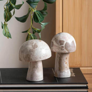 Present Time Marble Statue Mushroom Small